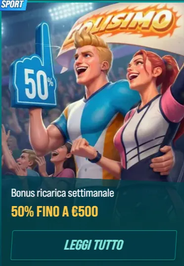 Golisimo casino bonus ricarica settimanale sport 50 fino a 500